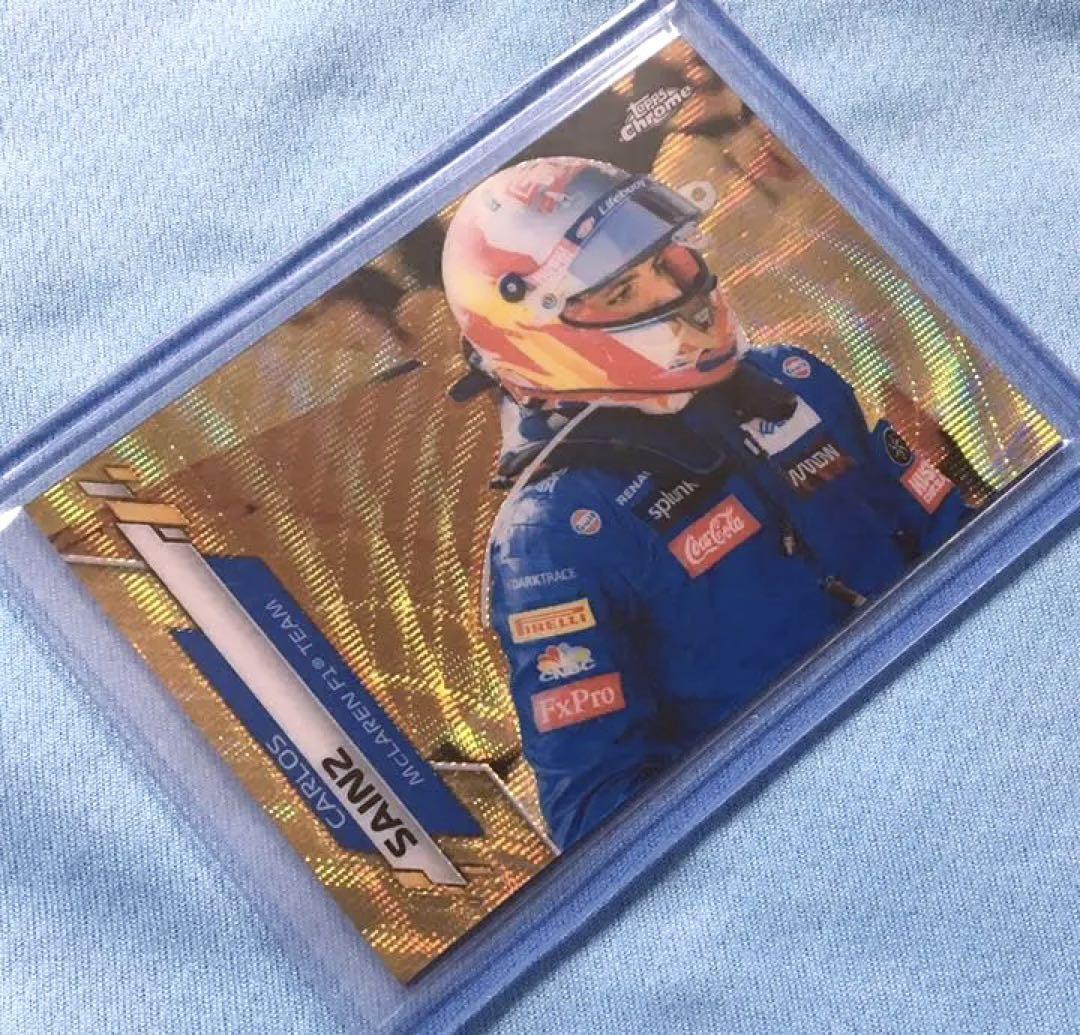 20 Topps F1 カルロス・サインツ ゴールドウェーブリフラクター /50