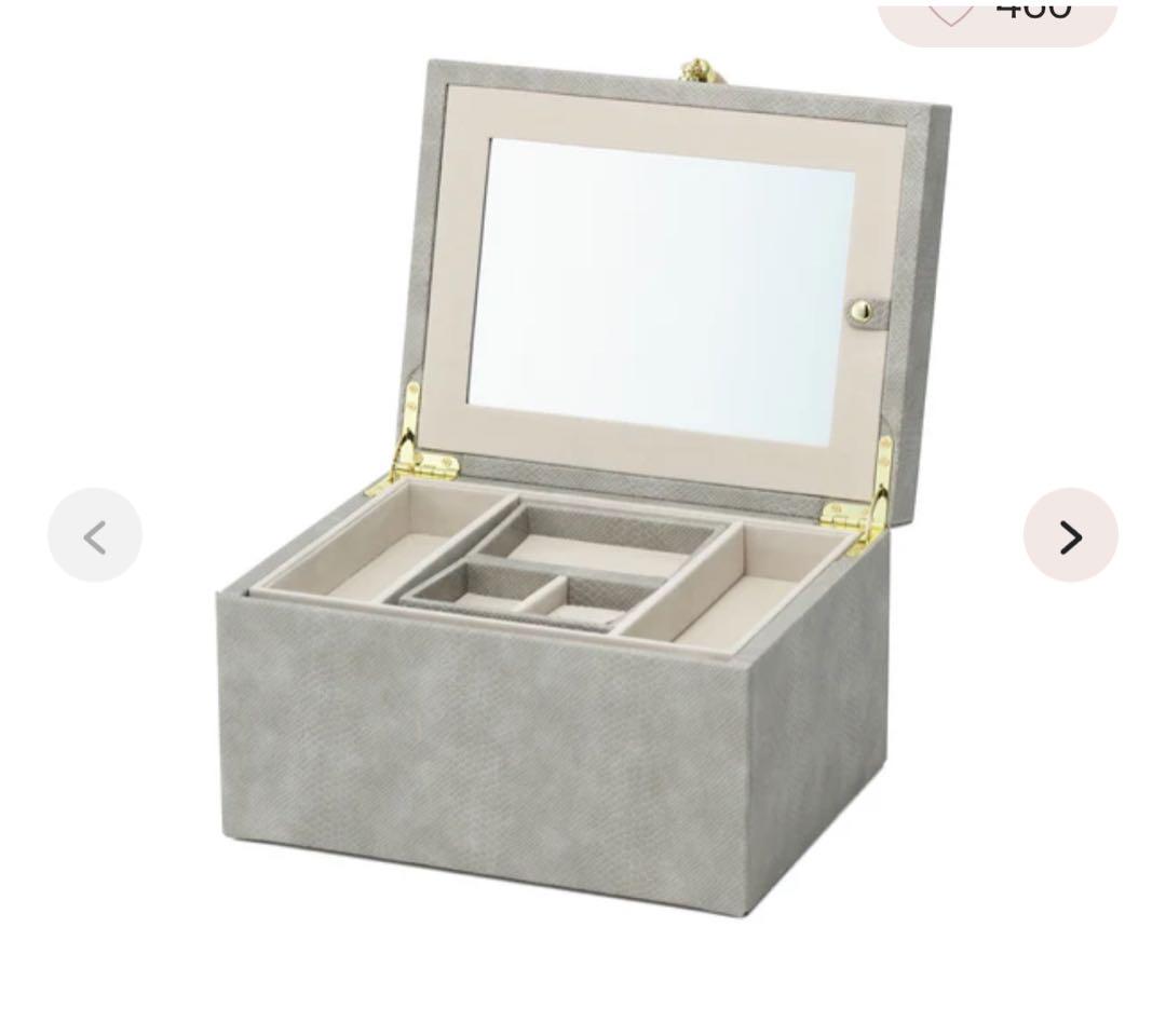Francfranc 新品未使用 フラビア ジュエリーボックス L グレー
