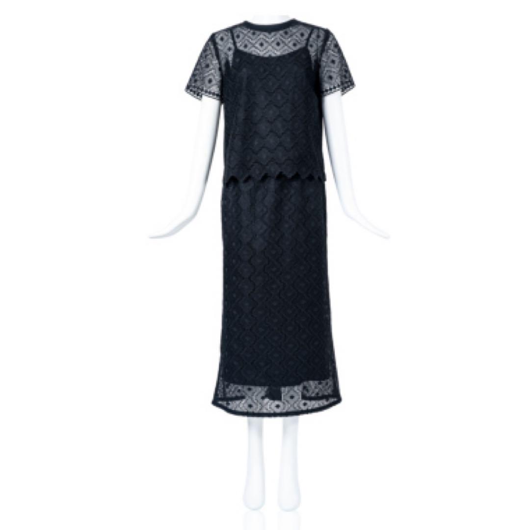 菊池京子　kkcloset BLACKレーストップス