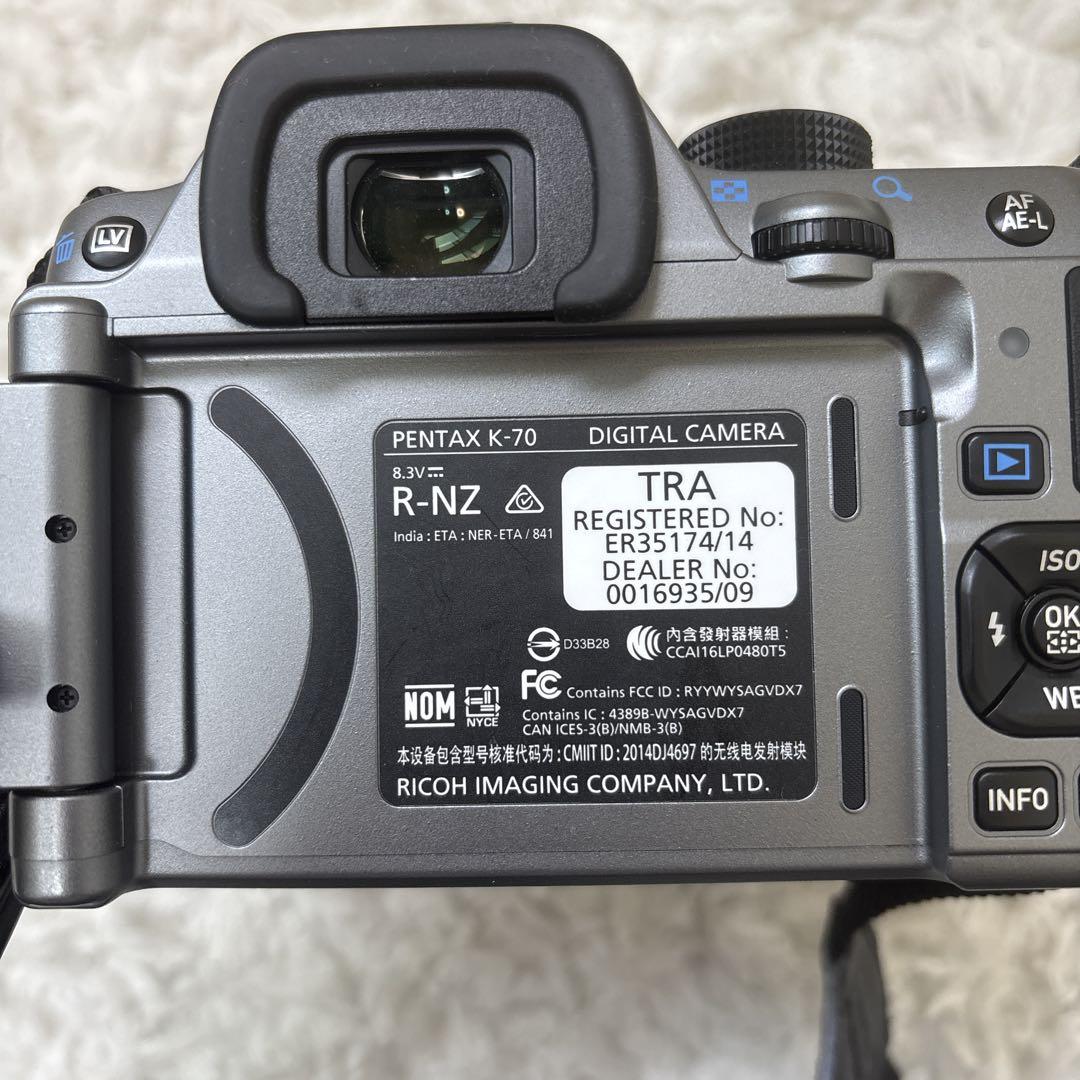 ✨美品✨PENTAX K-70 デジタル一眼レフカメラ グレー 防塵・防滴