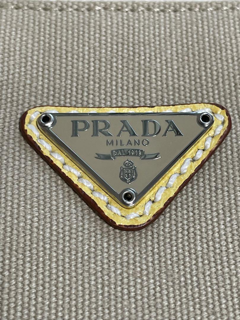 PRADA プラダ キャンバスレザートートバッグ ハンドバッグ 画像3