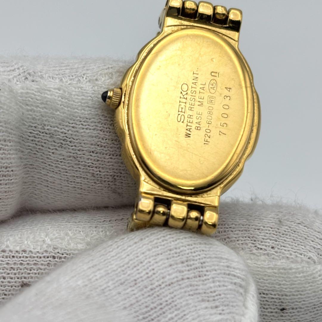 【超美品】SEIKOエクセリーヌ 18Pダイヤ ゴールド オーバル シェル SEIKO エクセリーヌ 18P ダイヤ ゴールドオーバル シェル文字盤