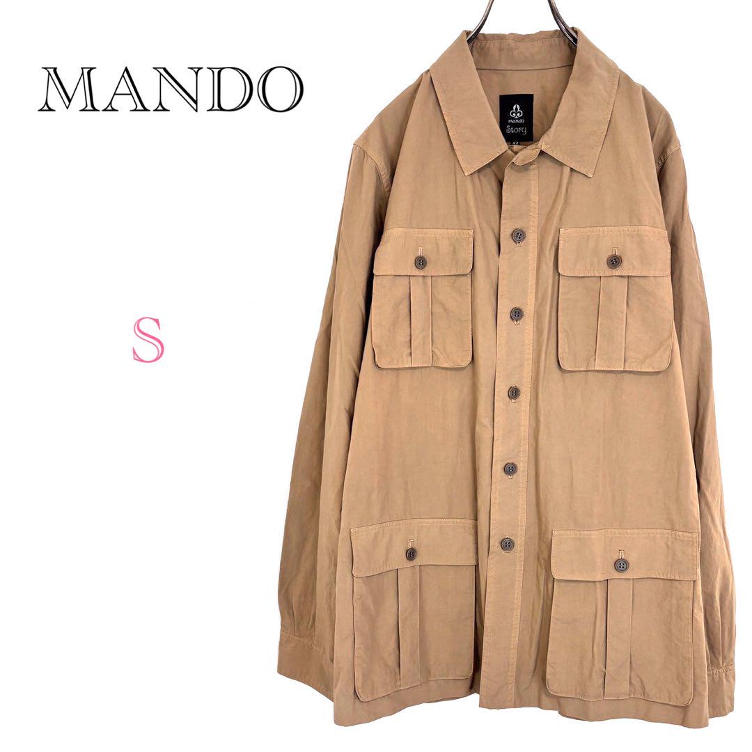 ＊マンドゥ【S】襟付きシャツ シャツジャケット 長袖トップス 日本製 綿100％