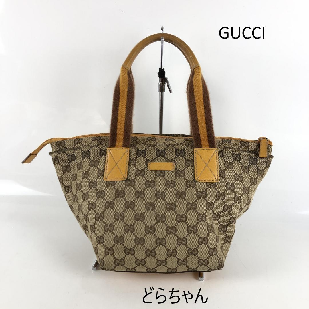 GUCCI グッチ GGキャンバス シェリーライン ハンドバッグ