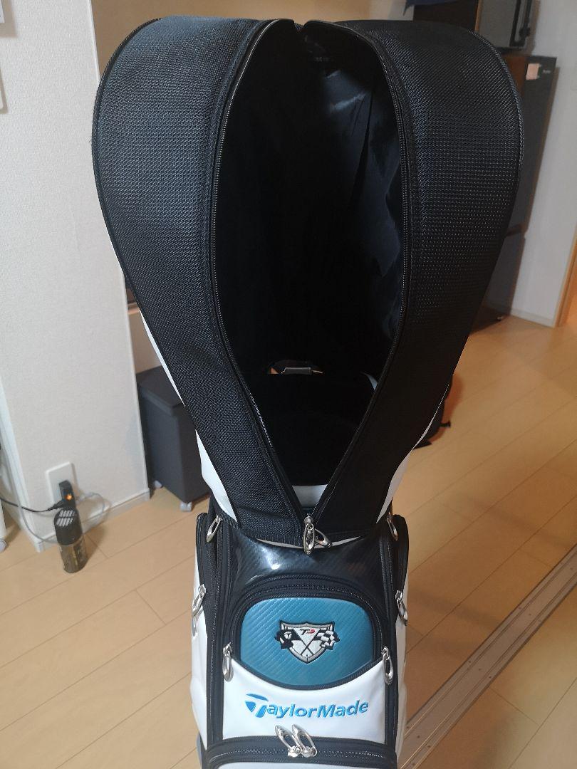 【送料込み変更】TaylorMade キャディバッグ ホワイト・ブラック・ブルー 送料込み変更】TaylorMade キャディバッグ ホワイト・ブラック