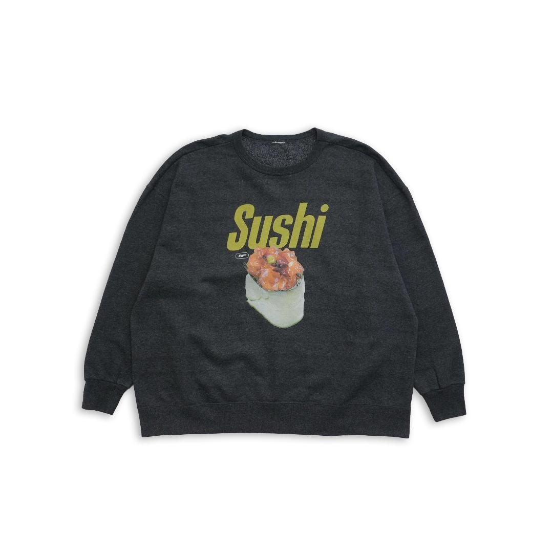 古着 寿司 スウェット グレー サイズ2XL*ST258