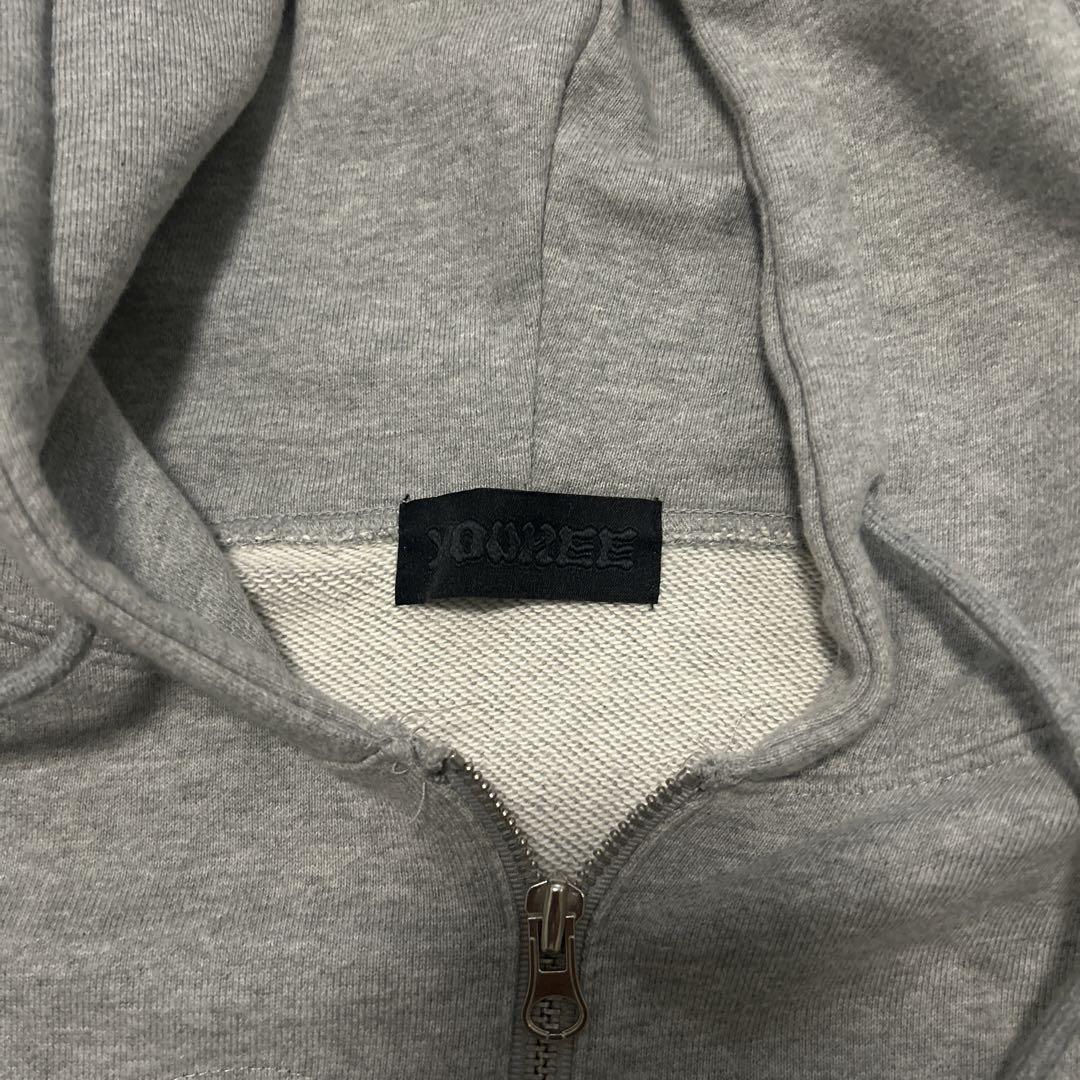YOUHEE RIBON HOOD ZIP-UP リボンパーカー　グレー