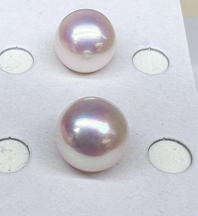 伊勢志摩英虞湾産 越物あこや真珠 無調色花珠8.2mm ホワイト虹ピンク ...