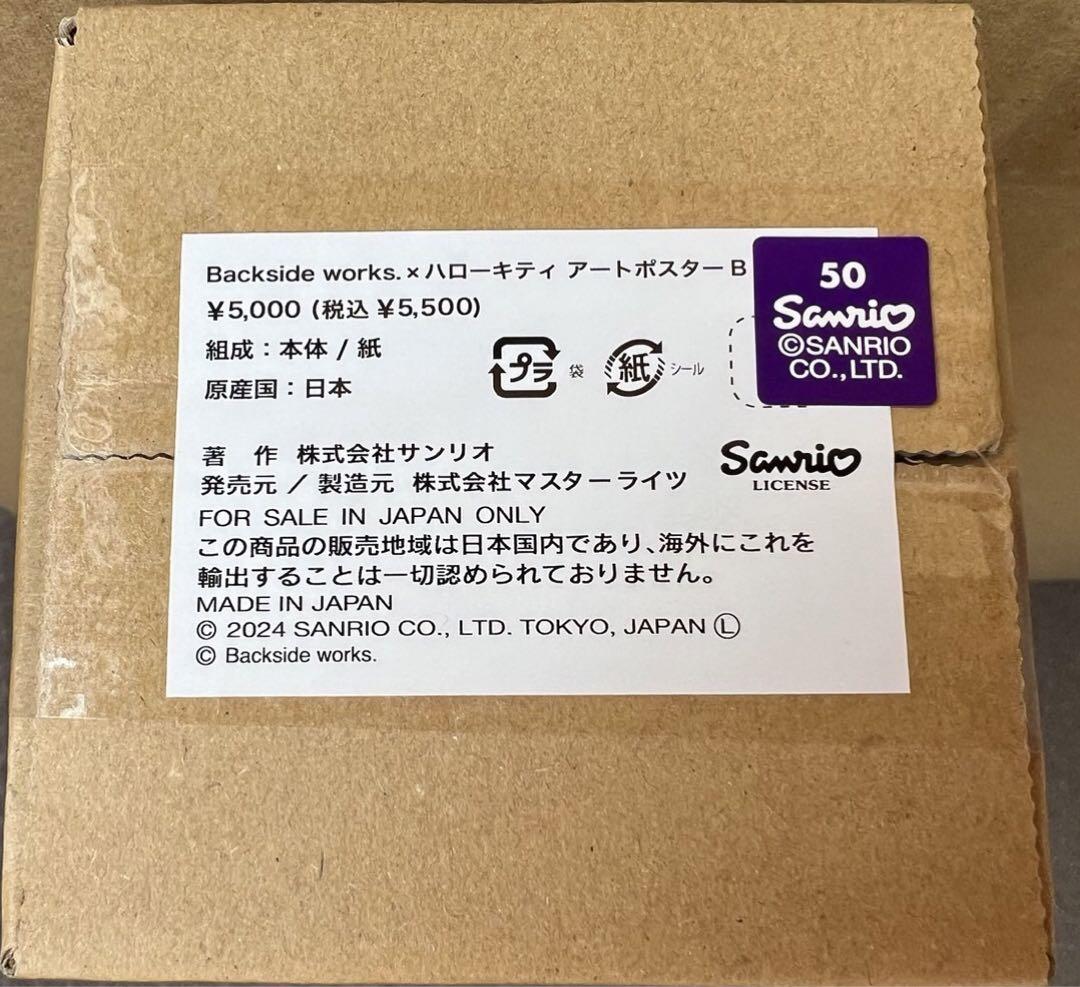 ★新品未開封送料込★Backside works. ハローキティ アートポスター