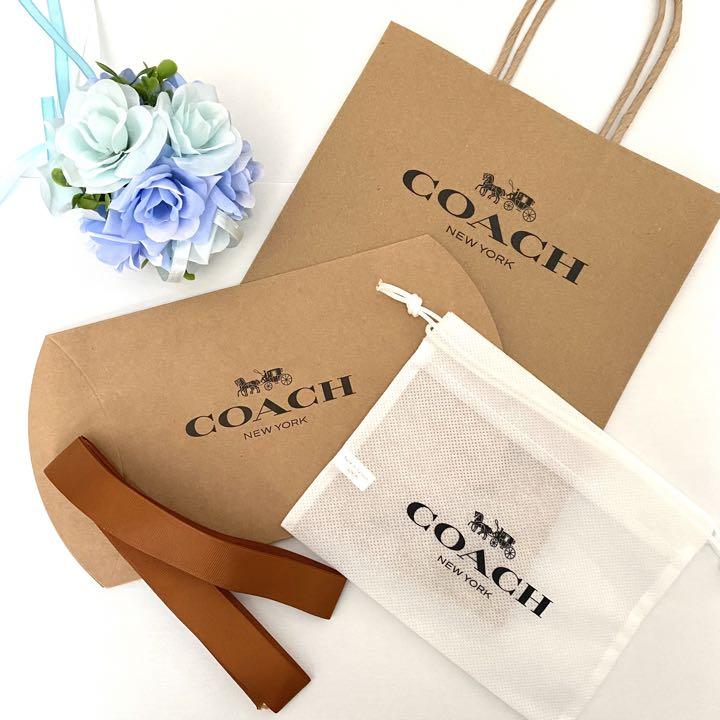 新品☆COACH(コーチ)メンズ ミッドナイトブルー レザー 折り財布