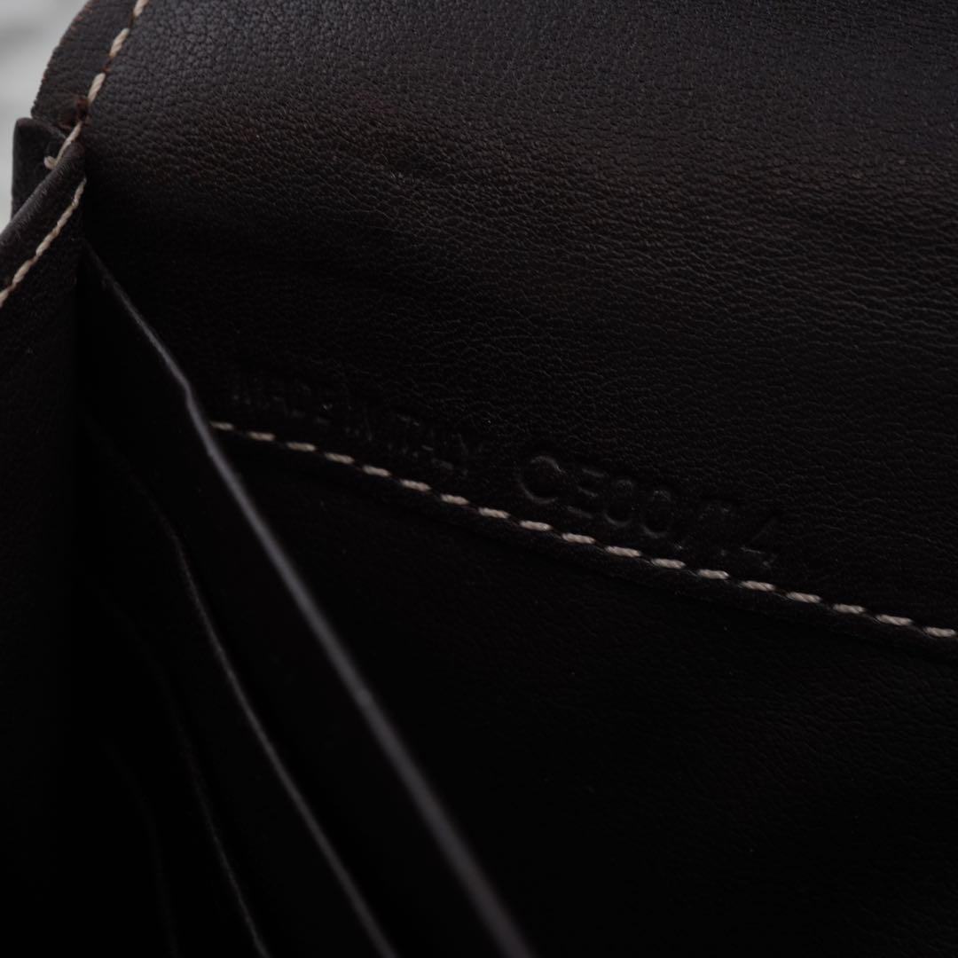 極美品　CELINE セリーヌ　長財布　マカダム柄　トリオンフ　ブラウン