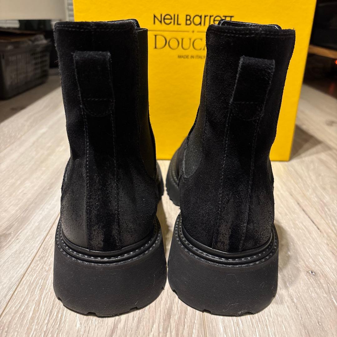 neil barrett × DOUCA's Wネーム ワックス加工 ブーツ42 neil barrett × DOUCA's Wネーム ワックス加工 ブーツ42
