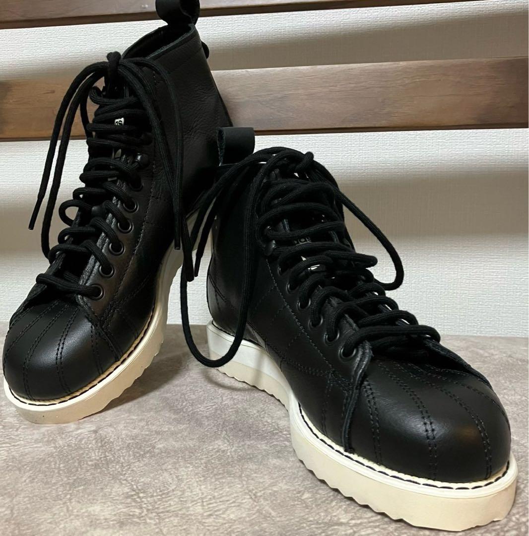 adidas SS Boot W AQ1213 オールレザー 厚底ブーツ22cm adidas