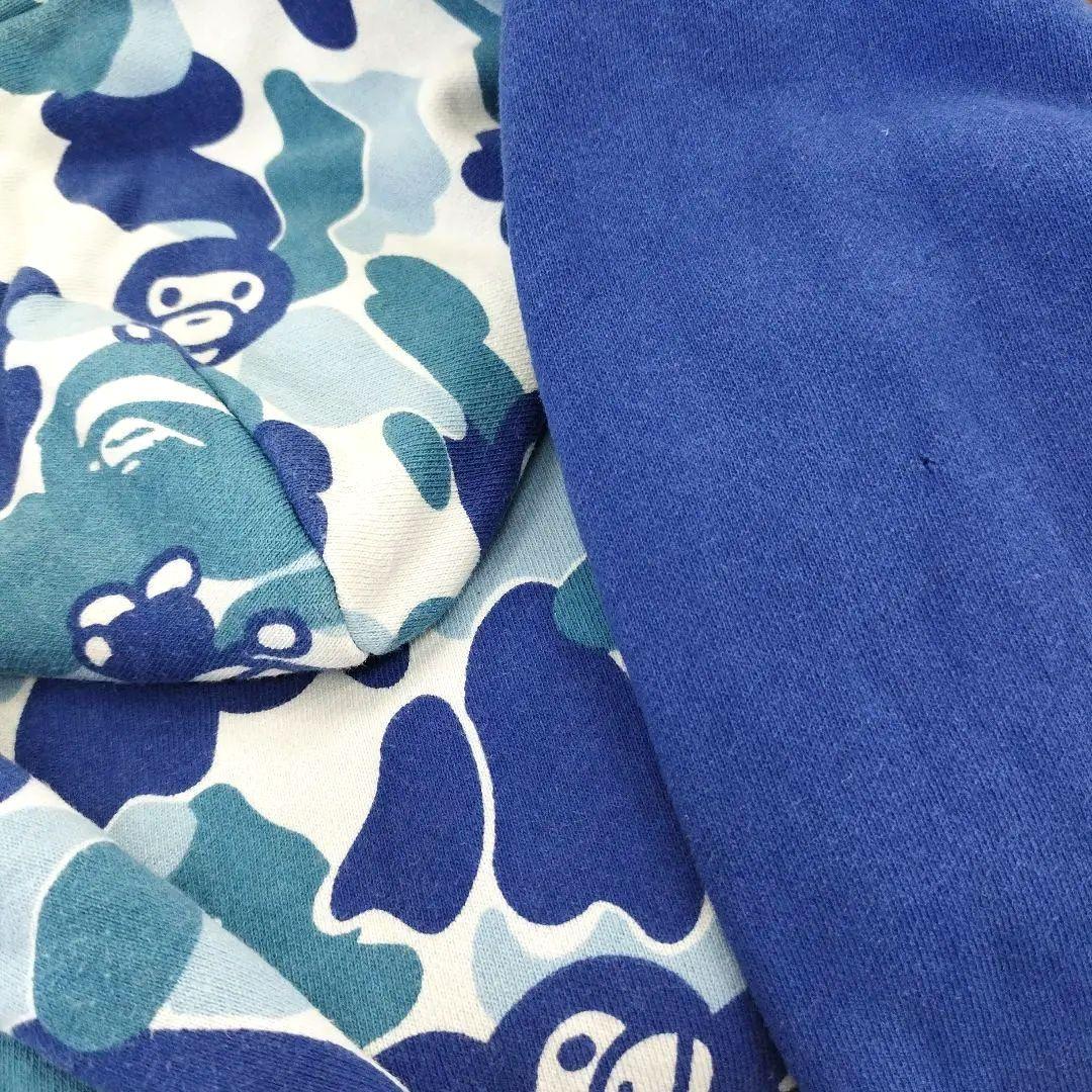 A BATHING APE 140 フードボア　厚手パーカー　総柄