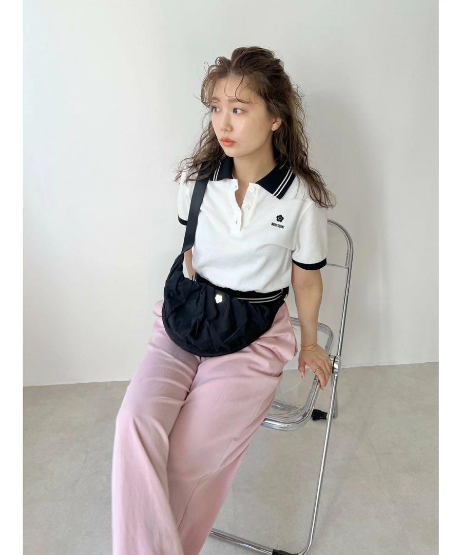 【LILY BROWN×MARY QUANT】クロップドリボンポロシャツ