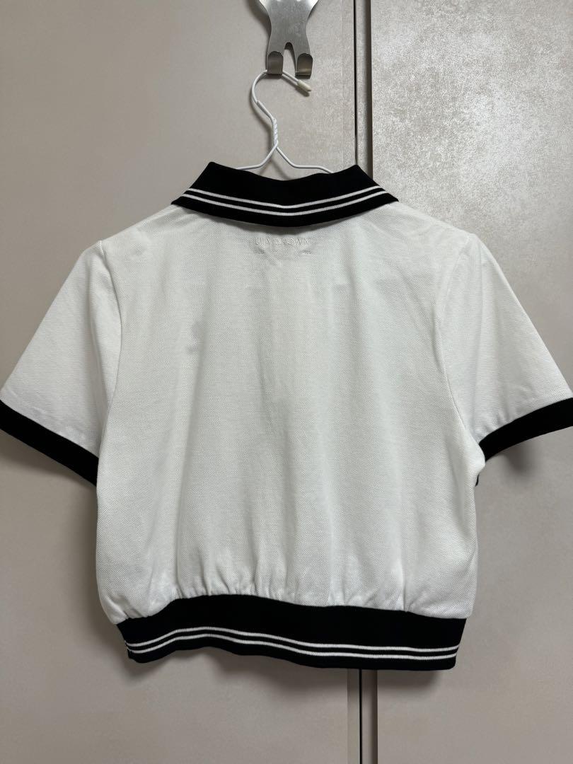 【LILY BROWN×MARY QUANT】クロップドリボンポロシャツ