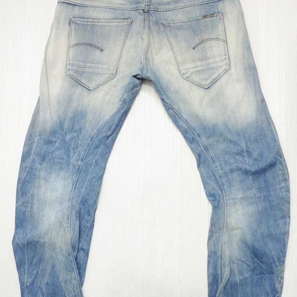 G-STAR RAW　Arc 3D スリム　W92cm　立体裁断　淡青