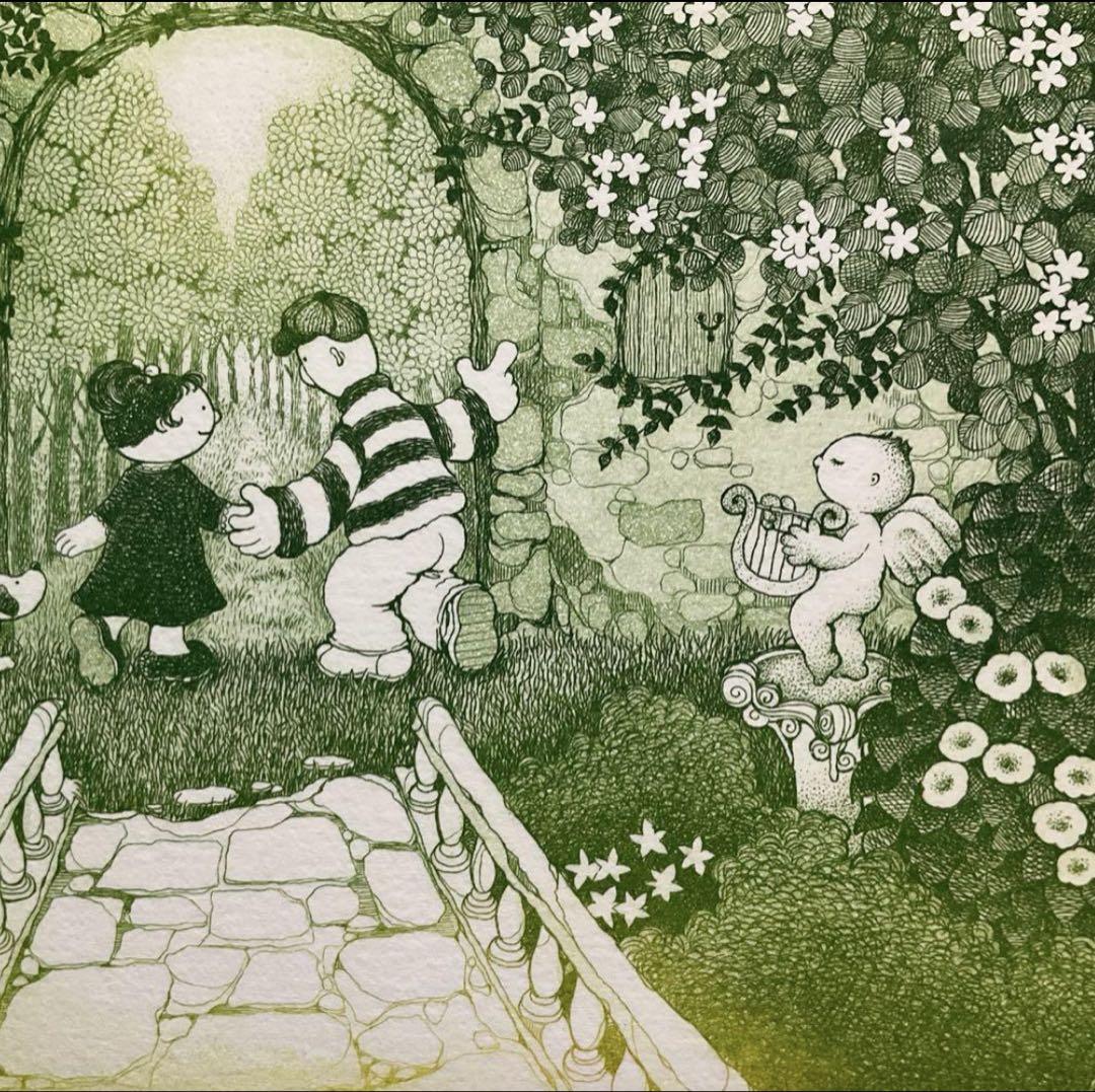 絵画・額縁・版画・上砂 理佳・新品未使用・Serenade・エッチング・美術品 絵画・額縁・版画・上砂理佳・新品未使用・エッチング・犬・美術