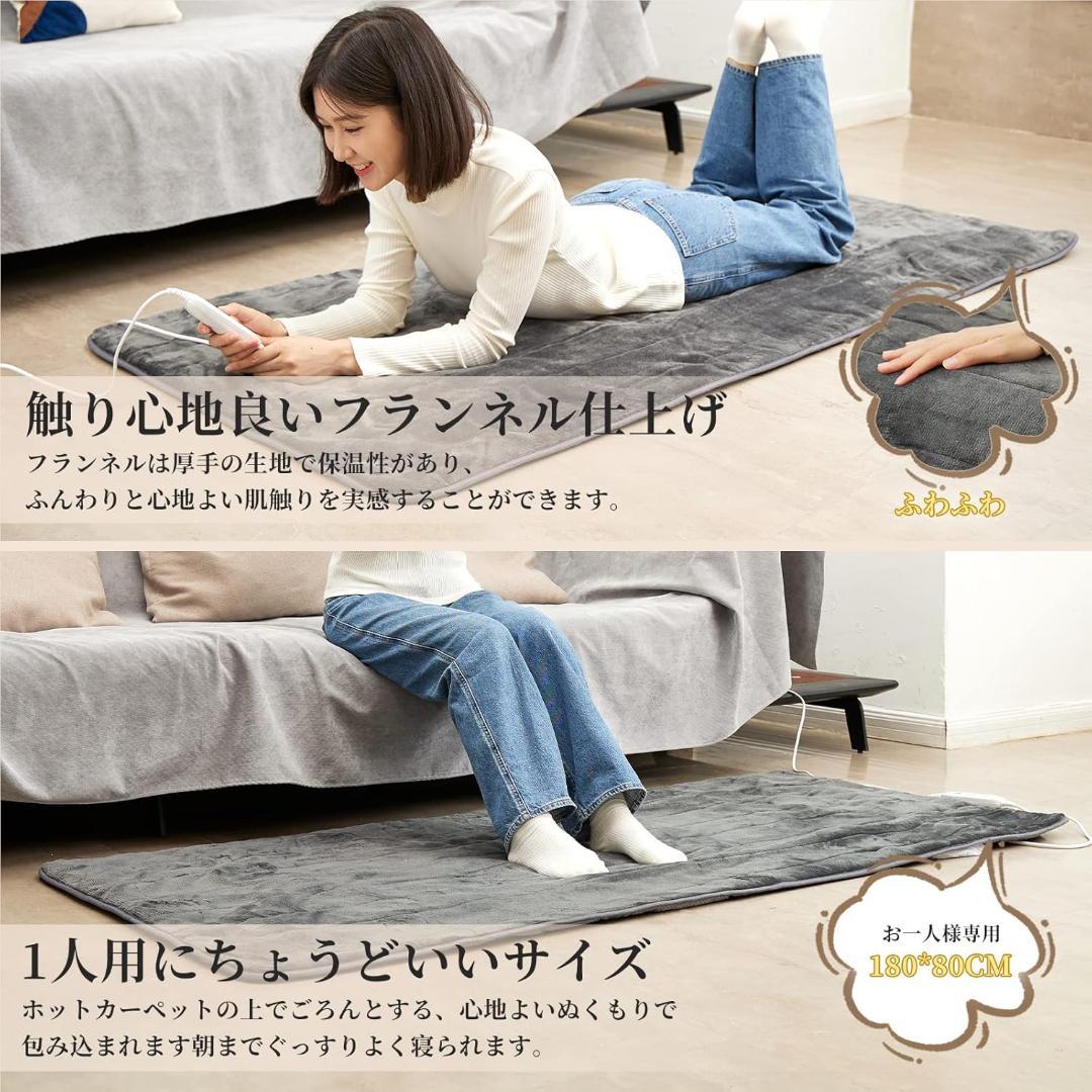 電気カーペット 1畳 180×80cm ダニ退治機能 電気毛布 敷き シングル