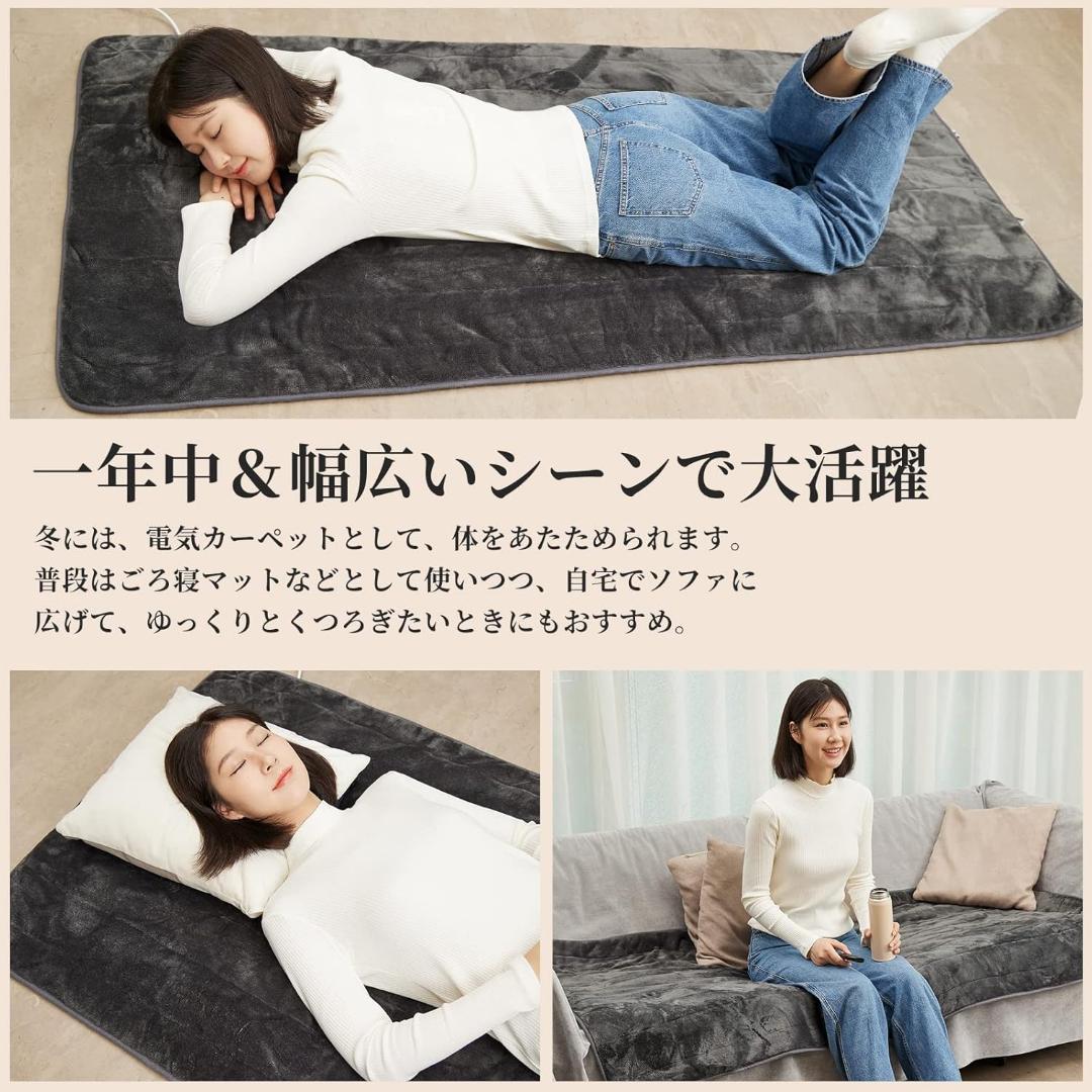 電気カーペット 1畳 180×80cm ダニ退治機能 電気毛布 敷き シングル