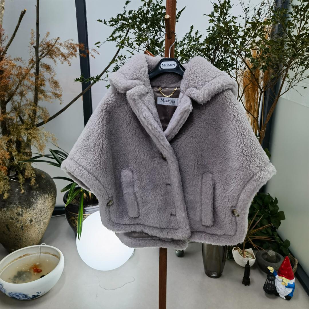 極美品 テディベアケープコート