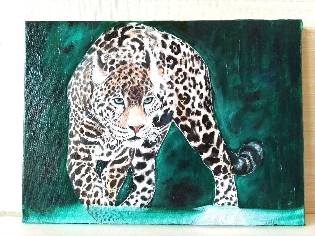 狩人豹 油彩画原画