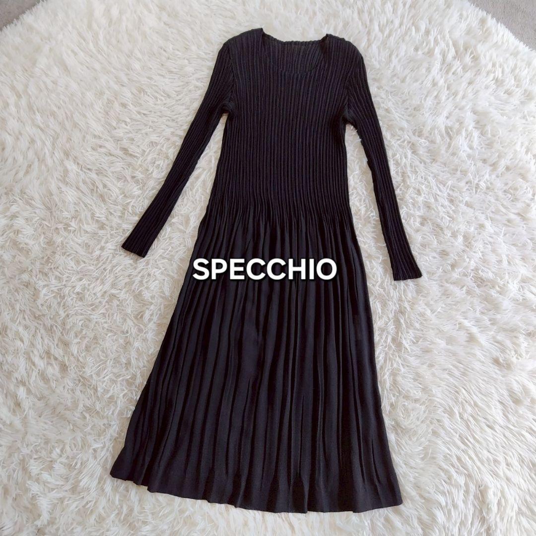 SPECCHIO プリーツロングワンピース フ ワンピースL SPECCHIO