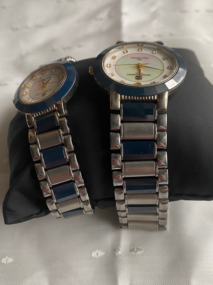 アーノルドバッシーニ 腕時計 石付 18K CROWN イタリア ペア セット アーノルドバッシーニ 腕時計 石付 18K CROWN イタリア ペア セット