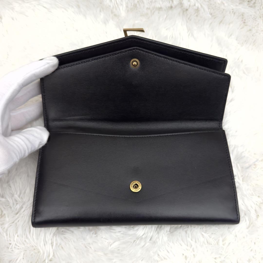 美品✨SAINT LAURENT サンローラン カサンドラ ゴールド金具 長財布