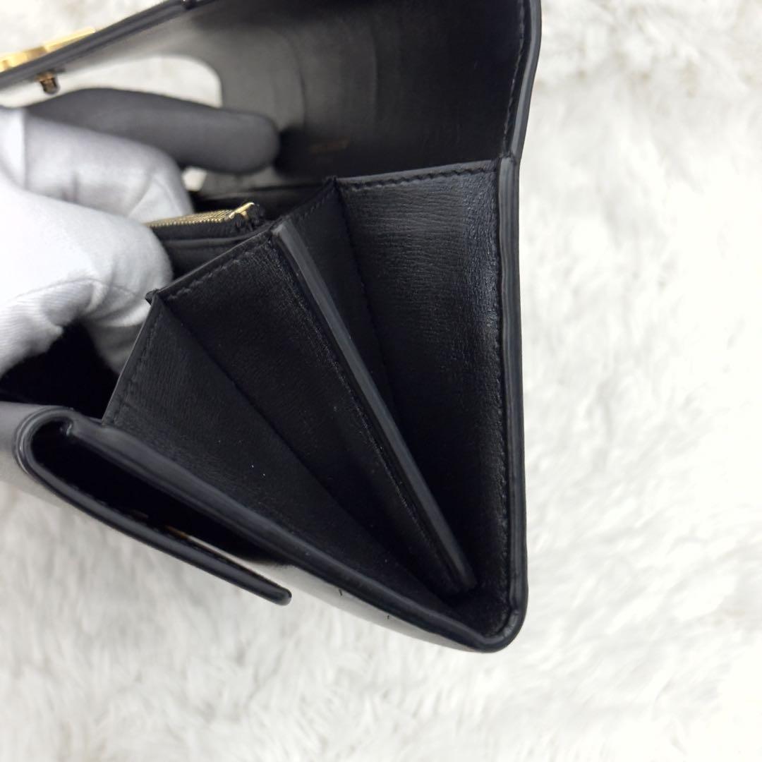 美品✨SAINT LAURENT サンローラン カサンドラ ゴールド金具 長財布
