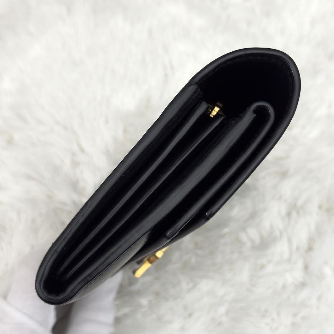 美品✨SAINT LAURENT サンローラン カサンドラ ゴールド金具 長財布