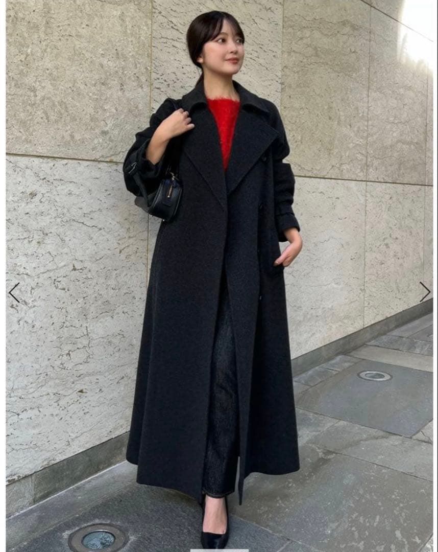 anuansウールトレンチコート CHARCOAL GREYS anuans