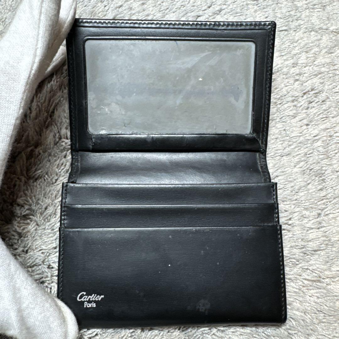 【美品】カルティエ カードケース 名刺入れ　ブラックレザー シルバー金具 楽天市場】Cartier カルティエ レ マスト カードケース パス
