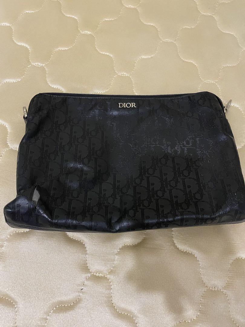 DIOR ブラック モノグラム クラッチバッグ