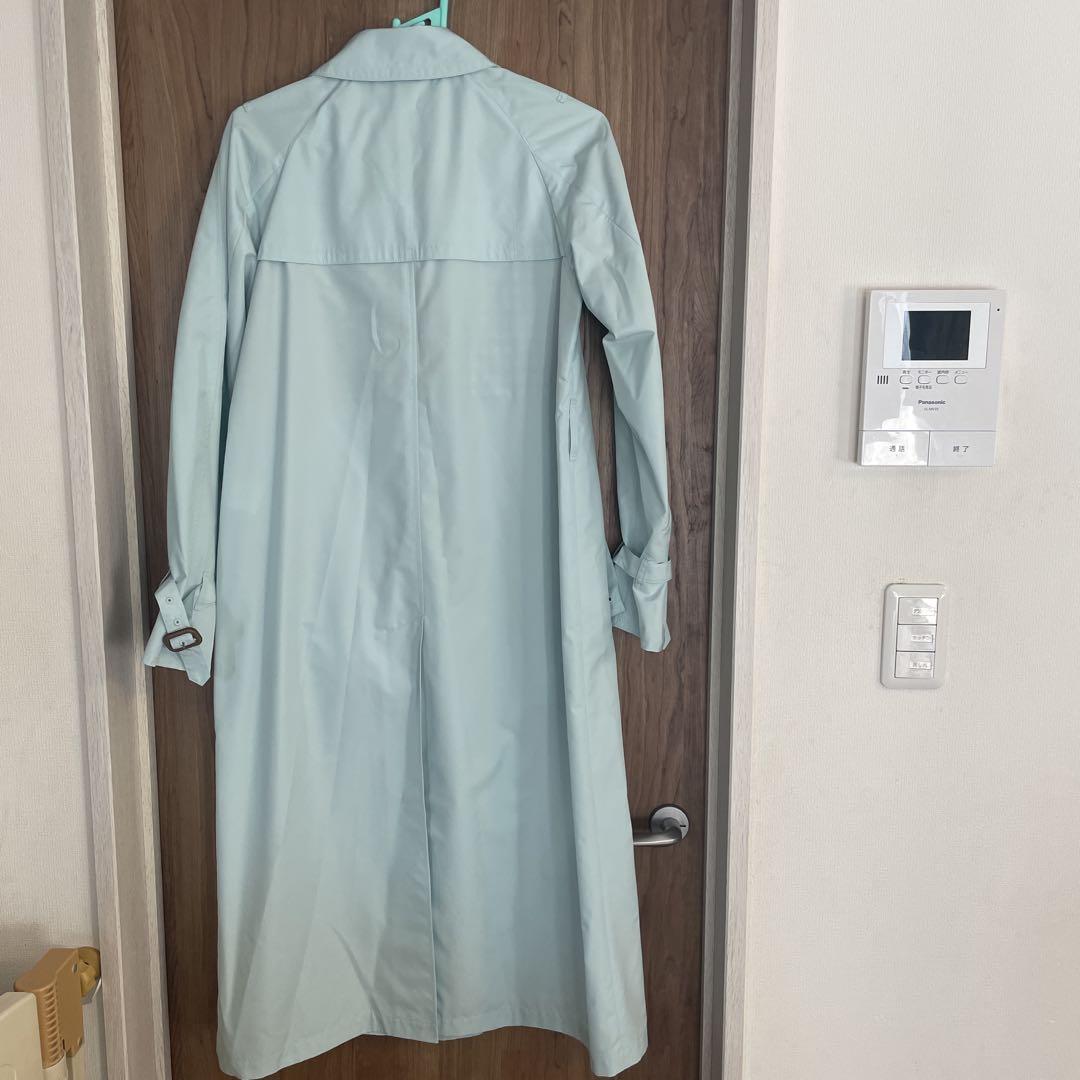 Aquascutum SORELAタフタ トレンチコートペールブルー