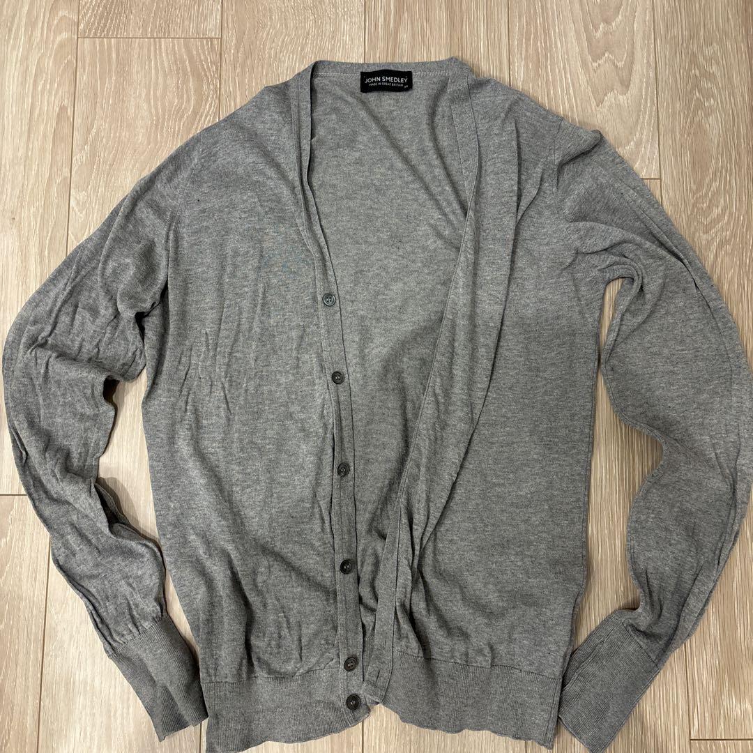 JOHN SMEDLEY グレー カーディガン