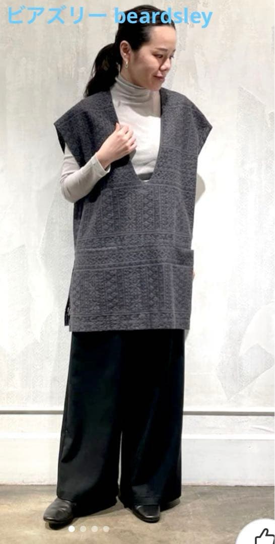 ビアズリー beardsley レースプルオーバーベスト