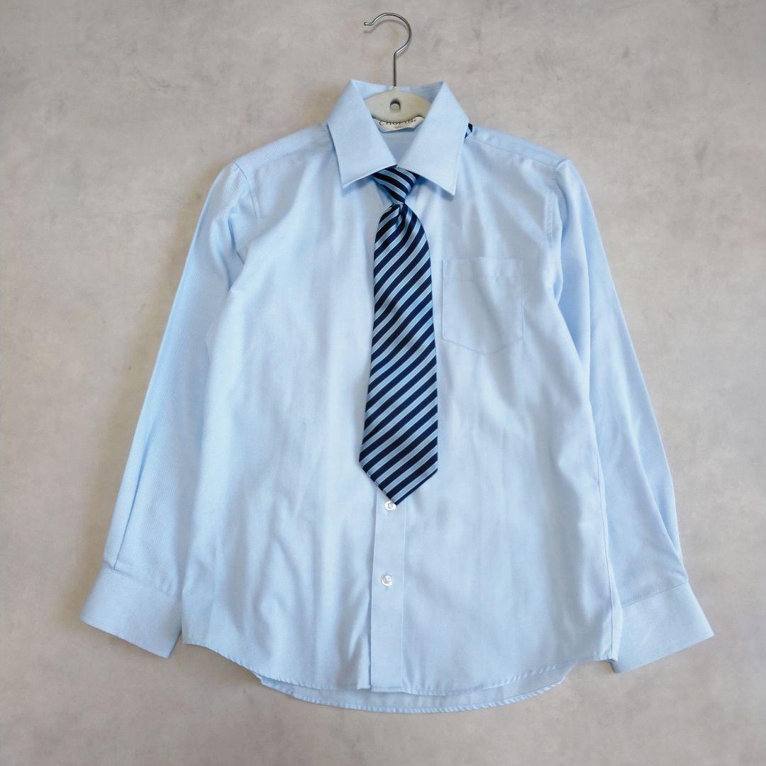 完品✨男子フォーマルスーツ　140 　セットアップ　黒×ブルー　式典　卒業　入学