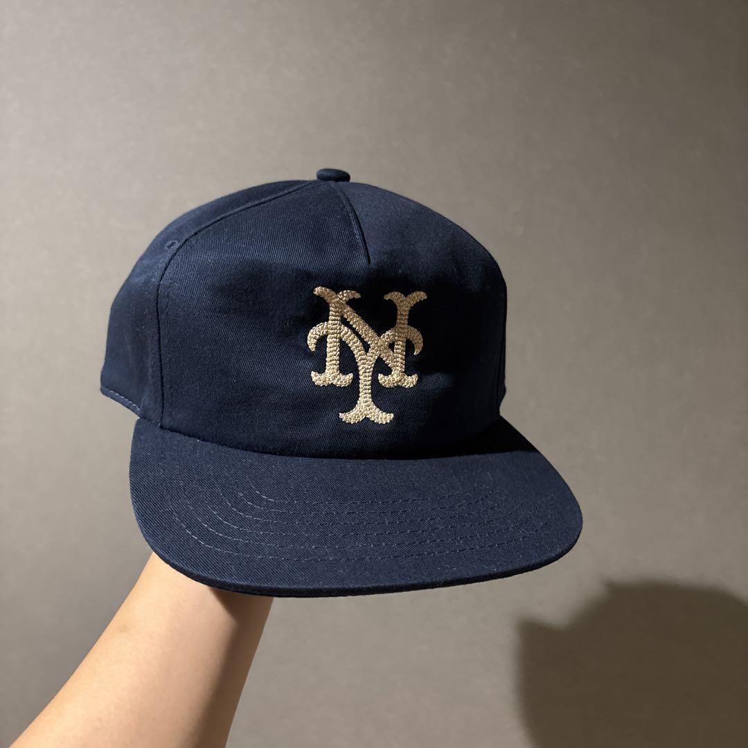 【値下げ可】Yankeesキャップネイビー刺繍　ストリートシック