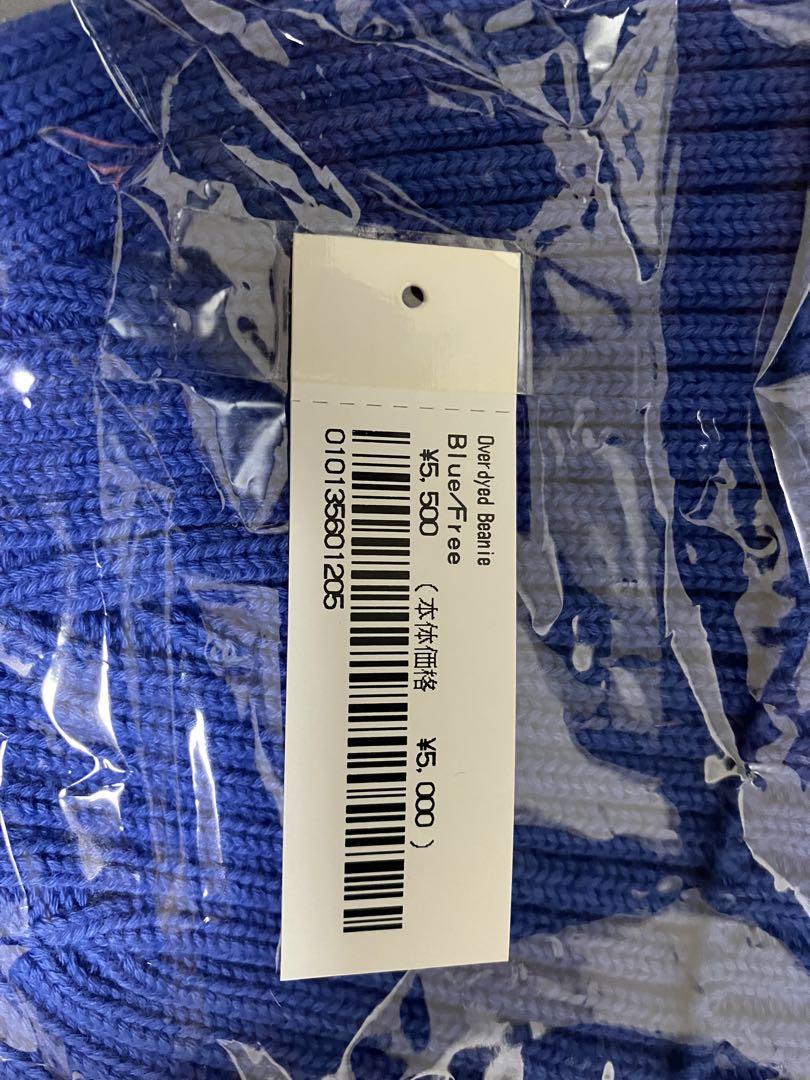 帽子 supreme overdyed beanie blue
