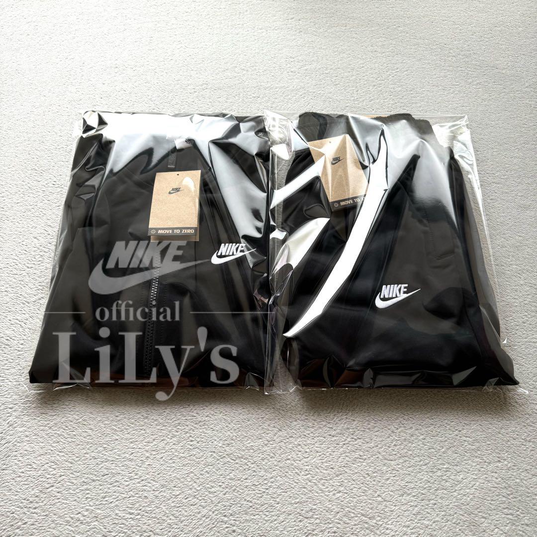 2新品　ナイキ上下セットアップ　黒　Ｍサイズ　ロゴ刺繍　スウォッシュ　NIKE