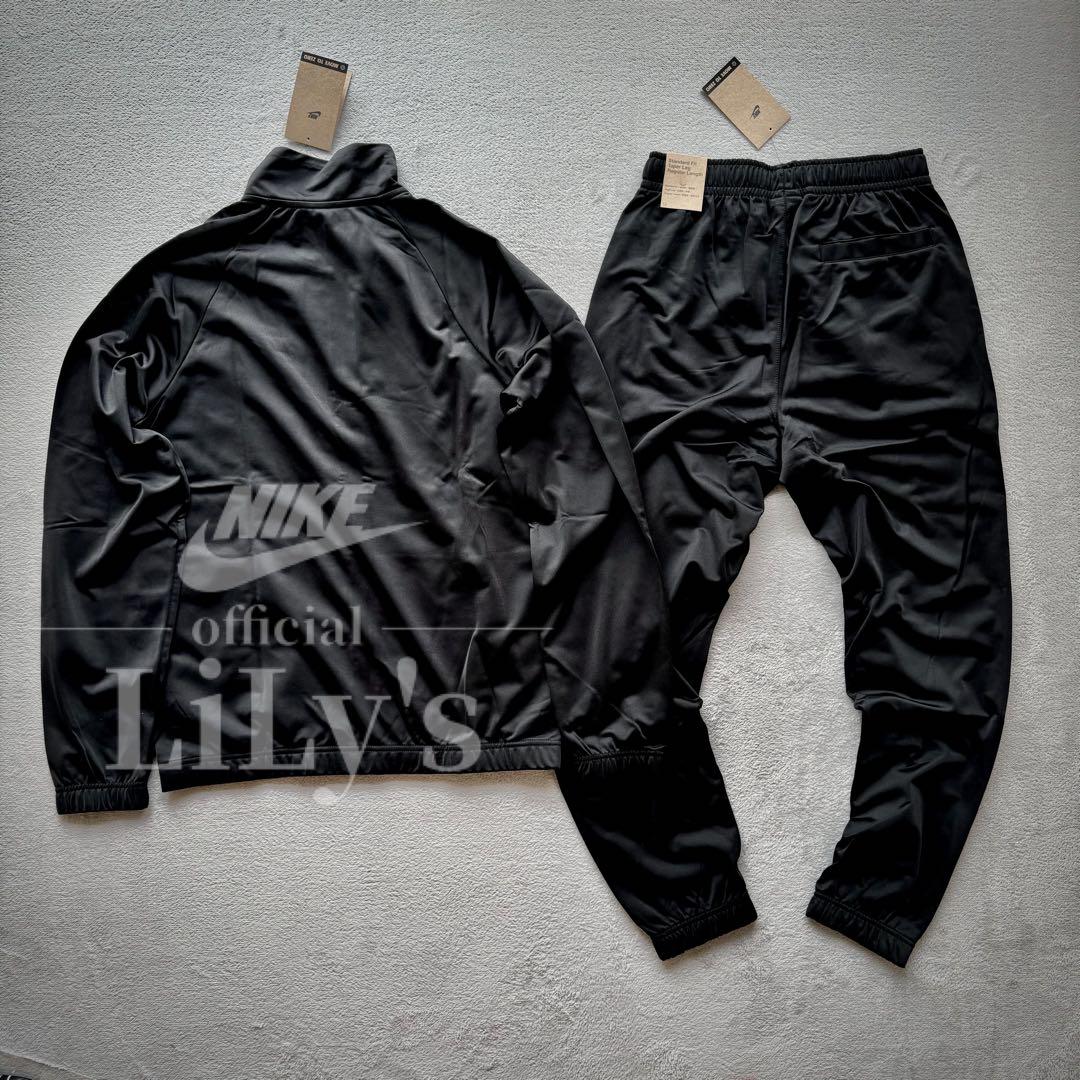 2新品　ナイキ上下セットアップ　黒　Ｍサイズ　ロゴ刺繍　スウォッシュ　NIKE