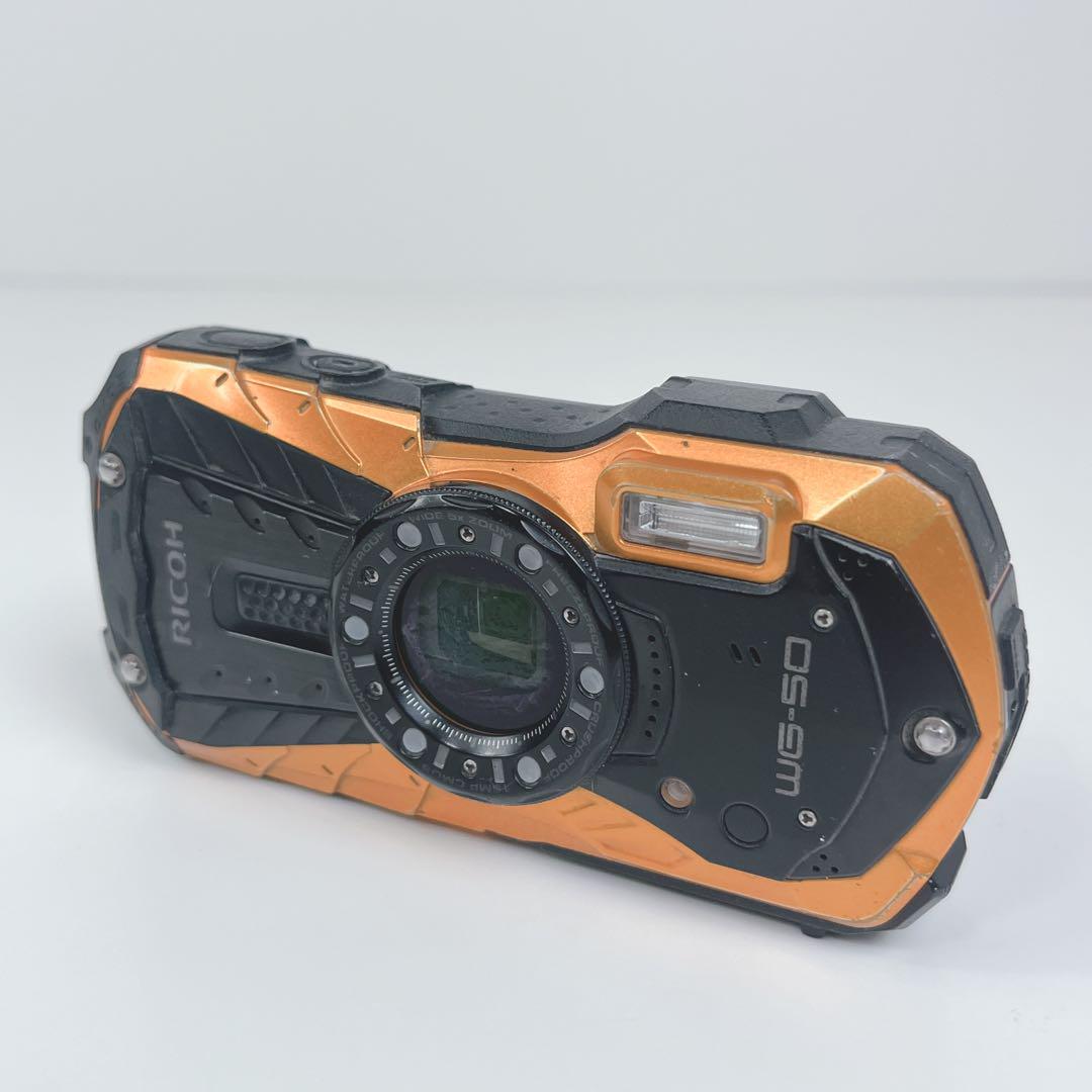 RICOH WG-50 オレンジ 防水カメラ　動作確認済