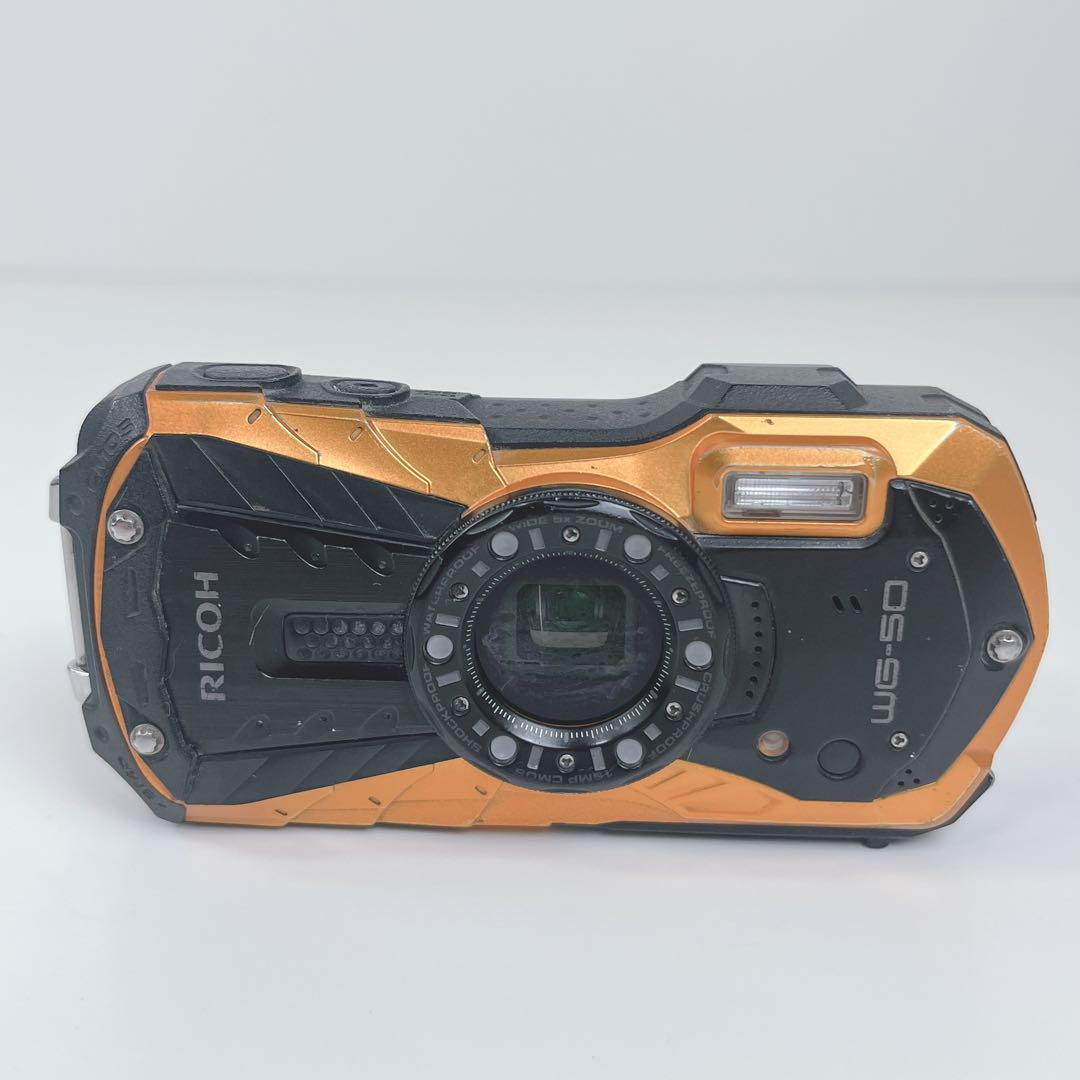 RICOH WG-50 オレンジ 防水カメラ　動作確認済