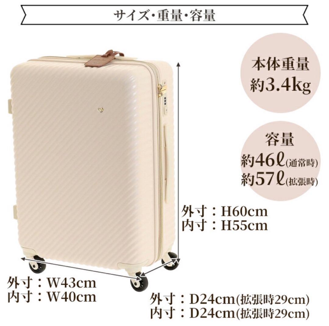 新品未使用タグ付き HaNT×Jewelna Rose コラボ スーツケース M