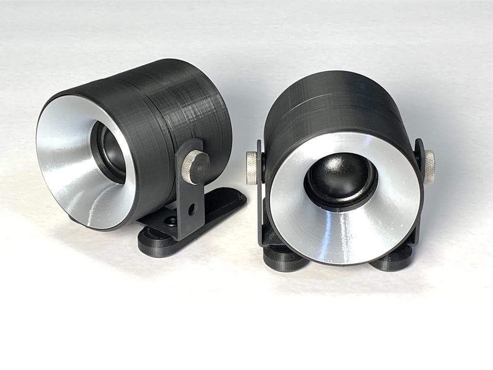 アドオン 高能率97dBホーンツイーター2個セット ブラック シルバーGHK03