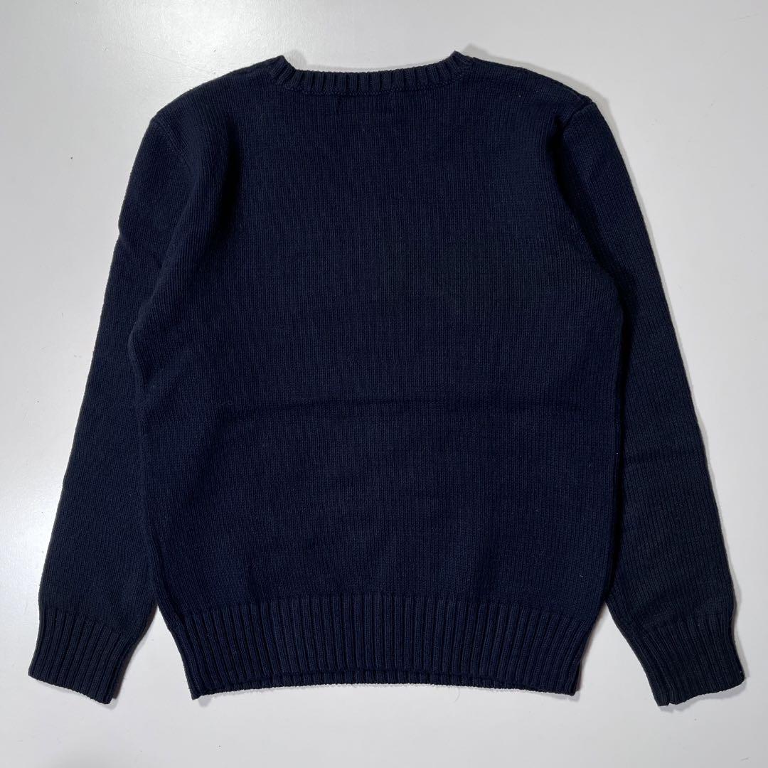 POLO RALPH LAUREN ポロベア 刺繍 ニット ネイビー