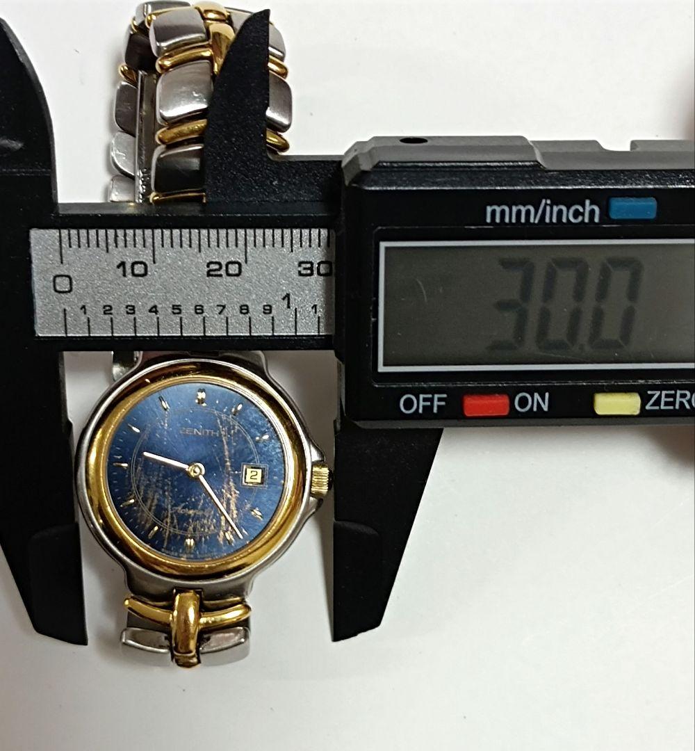 正確稼働品 ZENITH アクロポリス レディース腕時計 紺色文字盤 新品電池