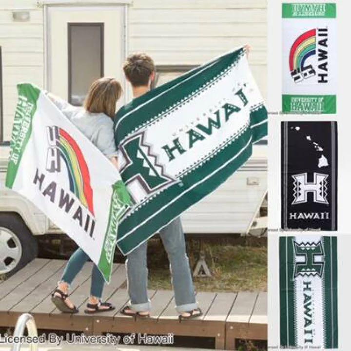 正規ライセンス ハワイ大学 UH ビーチタオル 150×80 スイムタオル