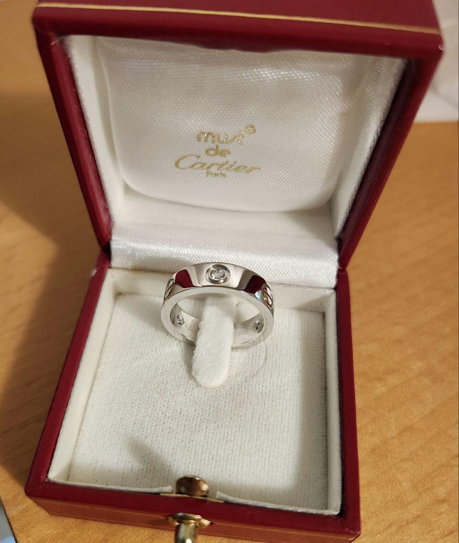 カルティエ ハーフダイヤ ラブリング 超美品 ほぼ未使用 Cartier